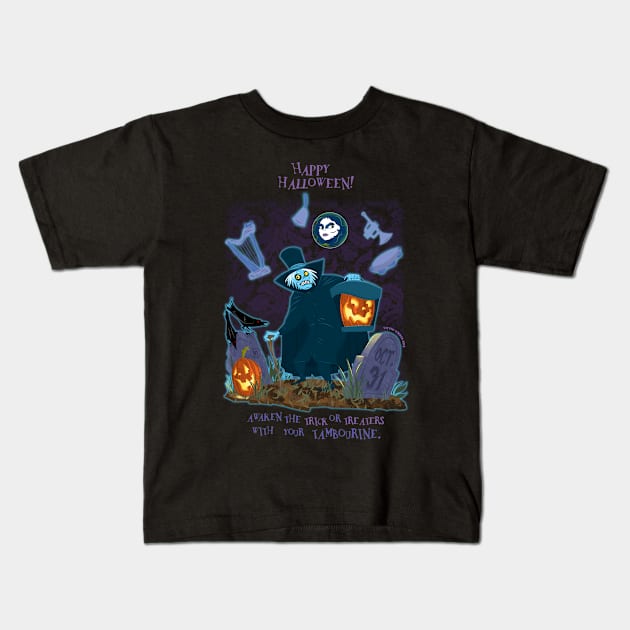 Hatbox Ghost Halloween Fun Stuff Kids T-Shirt by ProlificLifeforms